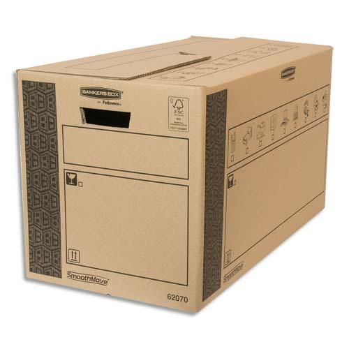 Bankers box caisse multi-usage 35x37x66cm montage auto. Fermeture sans adhésif 100% recyclé et recyclable_0