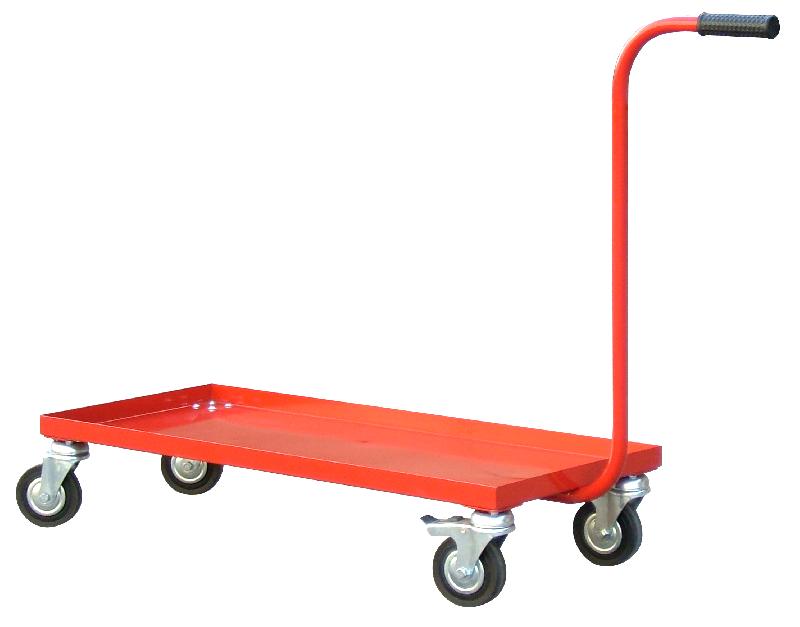 Chariot pour coffre de chantier pro - acier robuste avec roulettes pivotantes et poignée démontable_0