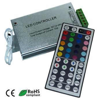 CONTROLEUR RGB 12-24V 12A 44 TOUCHES