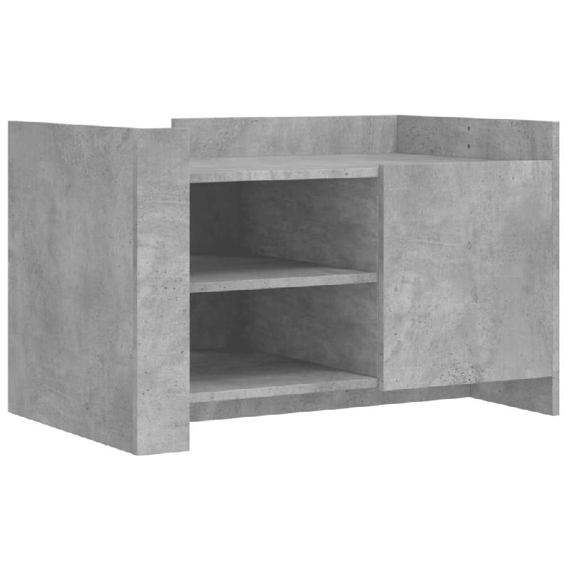 Décoshop26 - Table basse avec étagères design moderne 80 x 50 x 50 cm bois d'ingénierie gris DEC039342 - gris Bois massif 3000264334108_0