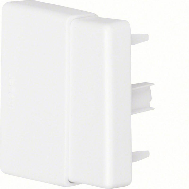 Embout blanc pour goulotte - H. 9.5 x P. 4.5 cm - PVC - Accessoire de finition_0