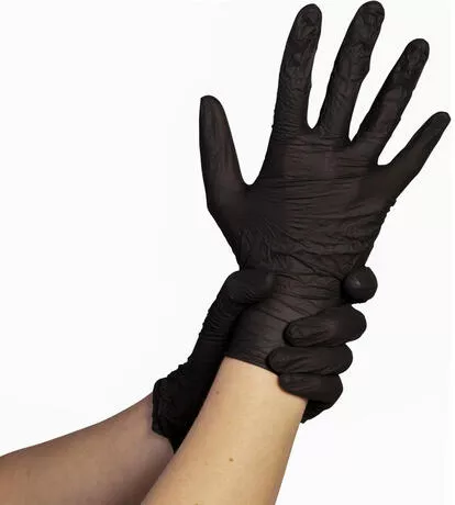 Gant Nitrile Non Poudre Noir Medium_0