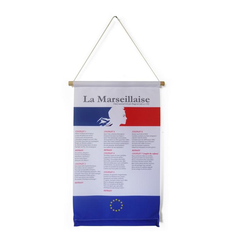 Kakémono pour collège et lycée - Hymne national - Format A3 - Classe anti-feu M1_0