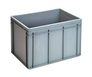 Bac en plastique gerbable - parois pleines et fond plein - usage industriel - 600 x 400 x 425 mm - KESBAC_0