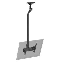 KIMEX Support TV plafond inclinable 1 écran portrait 43''- 75'' Hauteur 175cm noir - noir 3700685426368_0