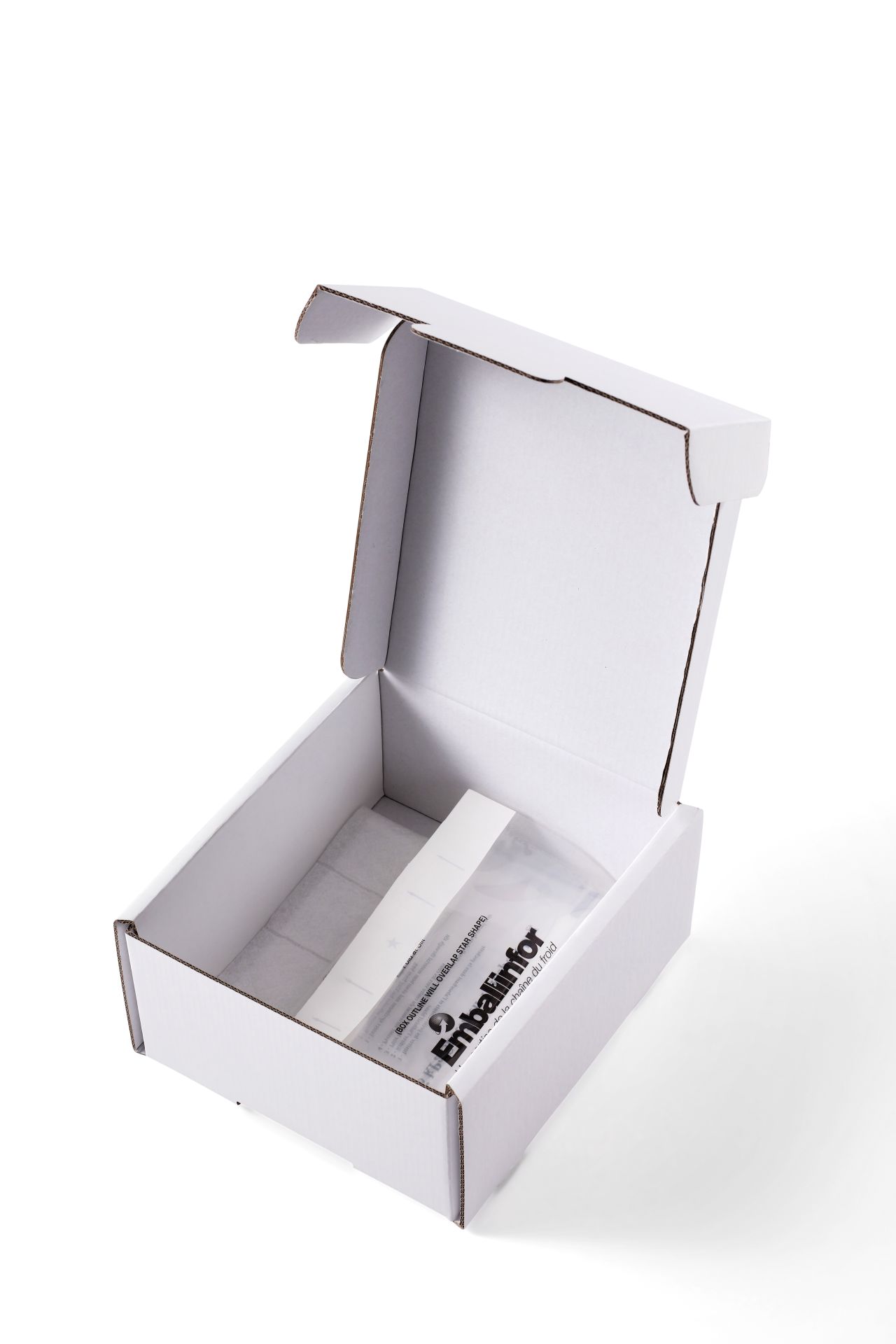 Kit Fefco H88 UN 3373 - Boîte en carton blanc DDEE avec impression standard noire, volume utile 2,4 L_0