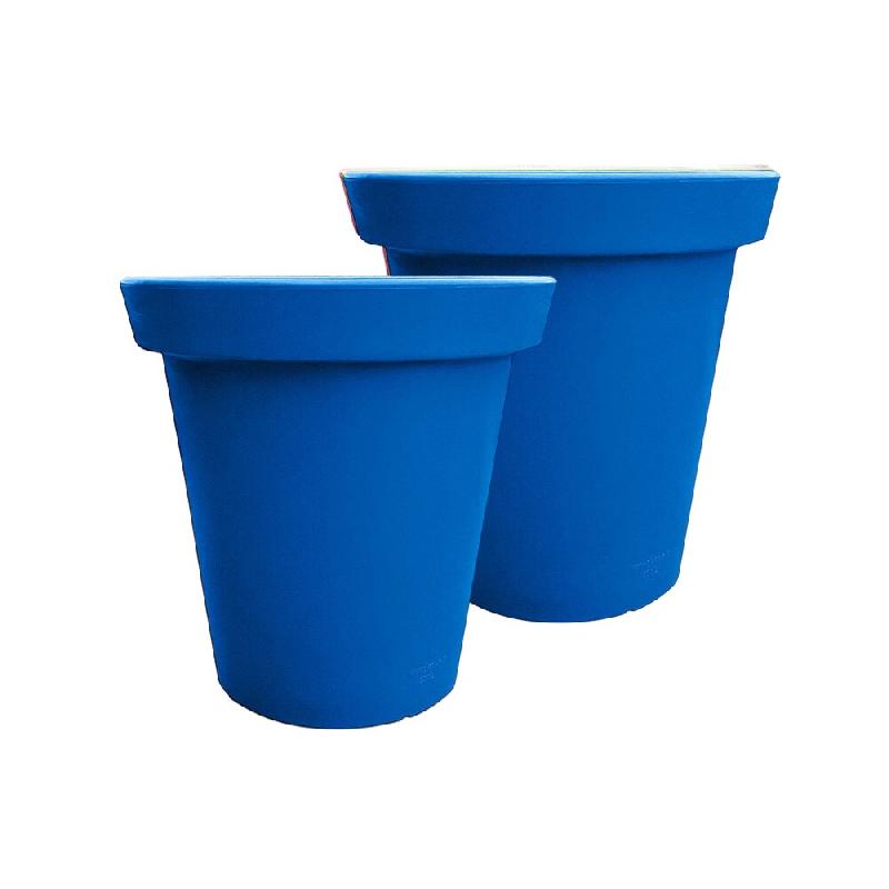 PLAST'UP ROTOMOULAGE Pot de fleurs rond xxl delight 75l- lot de 2 - BLEU - bleu 0637962080315_0