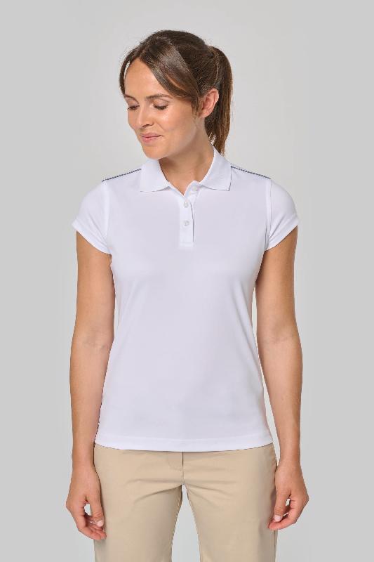 Polo manches courtes femme - Réf : PA481 - 100% polyester interlock, séchage rapide, marque PROACT_0