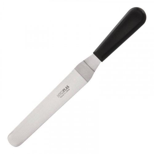 SPATULE FLEXIBLE COUDÉE PROFESSIONNELLE NOIRE HYGIPLAS - 19 CM