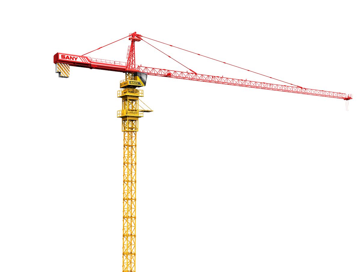Syt80(t6011-6) grue à tour - sany - charge max.:6t - longueur de flèche max. Charge: 60m 1.1t