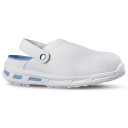U-Power - Sabots de sécurité sans métal antidérapants MOON - Environnements aseptisés - SB E A FO SRC Blanc Taille 37 - 37 blanc matière synthé_0