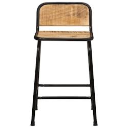VidaXL Tabourets De Bar Lot De 2 Pcs Bois Massif Manguier Brut - 4013534_0