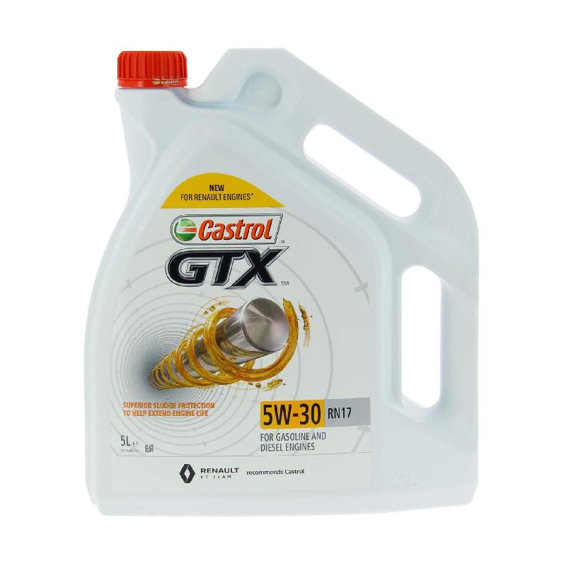 CASTROL GTX 5W-30 RN17 - Huile moteur 100% synthétique 5L pour moteurs essence et diesel_0