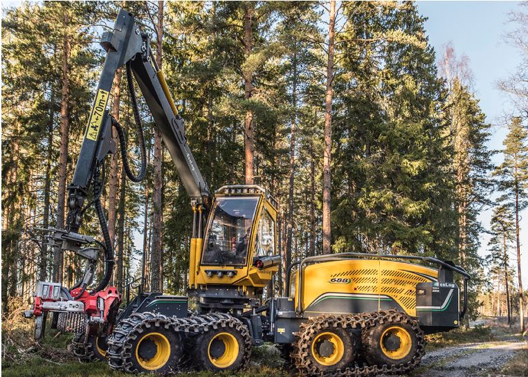 Abatteuse à huit roues Eco Log 688E - minimisation de la pression au sol pour terrains fragiles_0