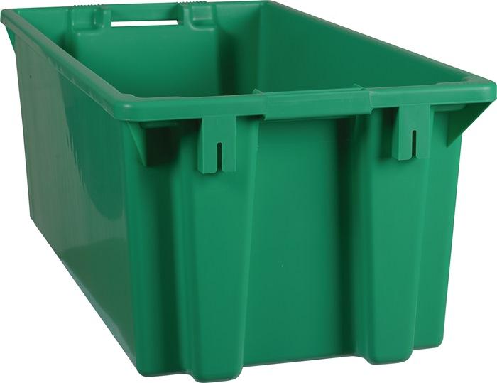Bac gerbable-emboîtable PP vert L800 x l400 x H300mm_0