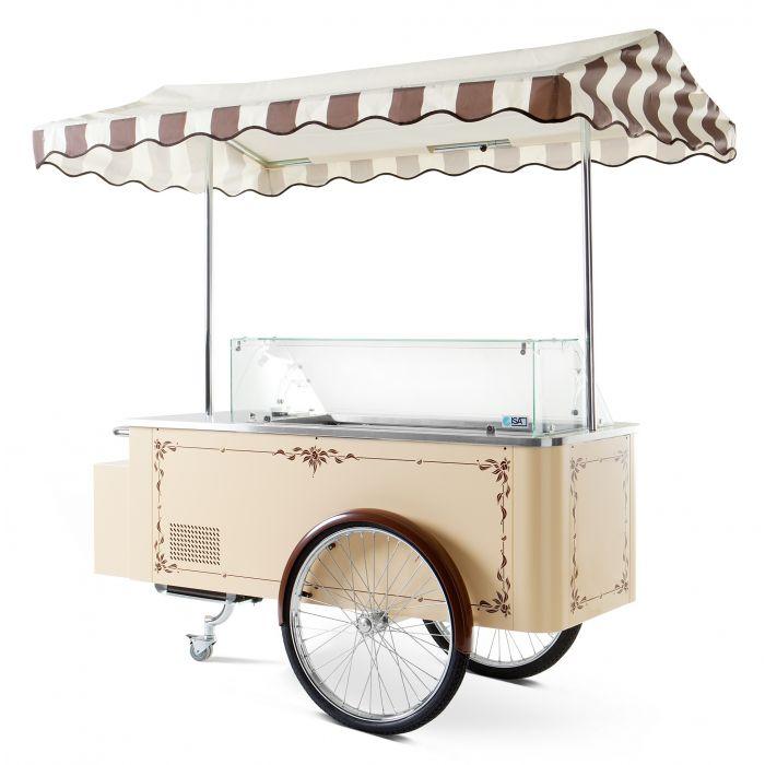 Chariot mobile réfrigérée avec vitrine droite pour crème glacée 6+6 bacs réfrigérée - ISA italie - 7295.0065_0