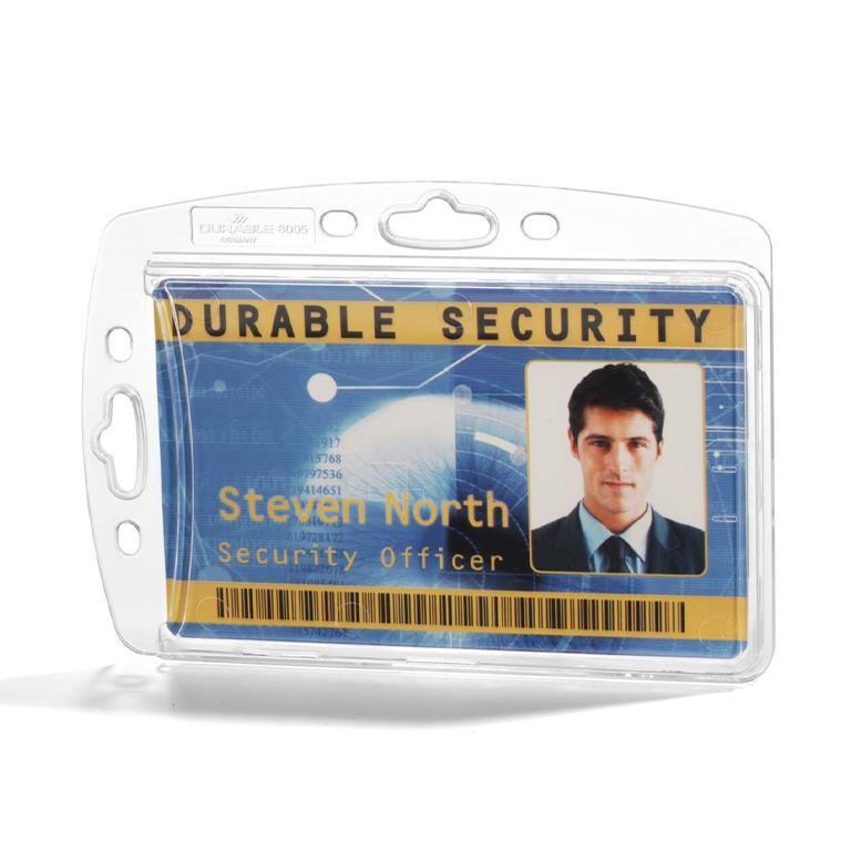 Durable Porte-carte HARTBOX pour 1 carte, 1 paquet de 10 pcs - transparent plastique 890519_0