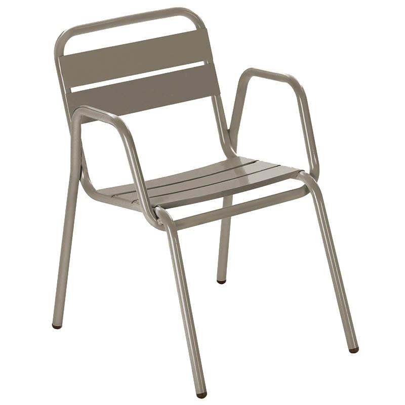 Fauteuil aluminium Avignon - MARRON_0