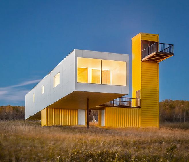 Grande maison modulaire en acier et béton 193 m² - 5 chambres - ISK193_0