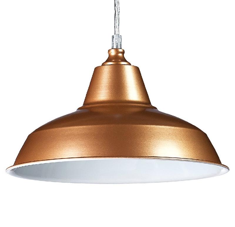 Lampe à suspension lustre lampadaire luminaire cuisine salon salle de bain cuivre diamètre 28 cm 2413002