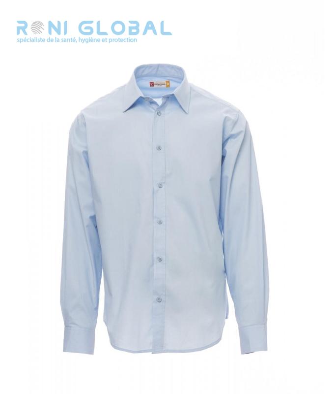 Chemise de travail homme en coton - Manches longues, coupe droite - Manager Payper_0