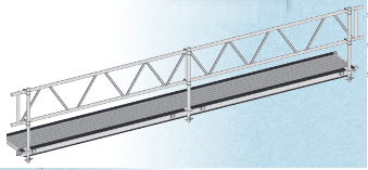 Passerelle aluminium longueur 6 m version garde-corps - Réf. APASS6MC_0
