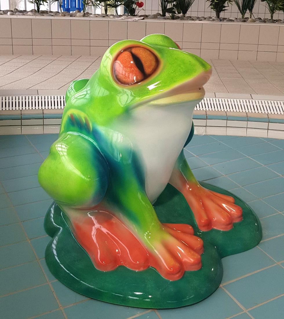 Pataugeoire : figurines enfant Athalia - grenouille, pélican, poisson, castor, tortue, bonhomme geyser, hippocampe_1