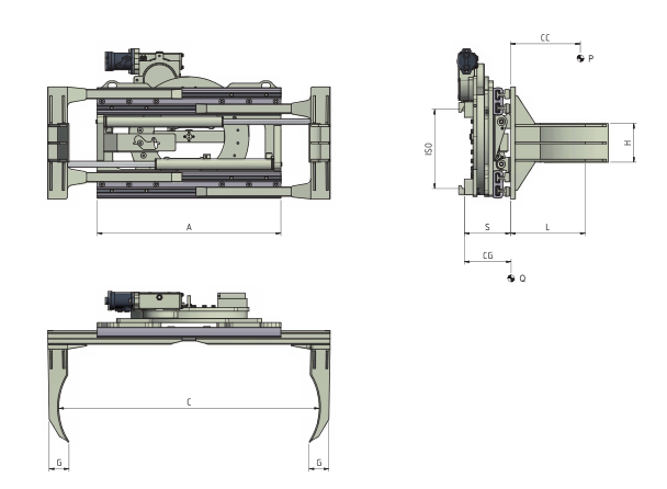 Pince rotative 360° pour un ou deux fûts - Série 160 - Référence 301.474.160_0