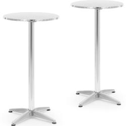 Royal Catering - Table ronde - lot de 2 - ECO - Ø 60 cm - pliable - réglable en hauteur - Royal Catering - argenté multi-matériau 4062859242884_0