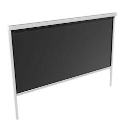 Store screen Cayo 5,00x2,50 M Motorisé Télécommande Intersun, Armature Blanc, Toile Gris Graphite - aluminium CAYO-5025-9010-MOTL-073G-ACR_0