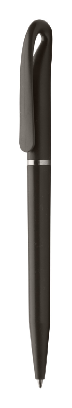 Stylo à bille en plastique - encre bleue - couleur noire - 6g_0