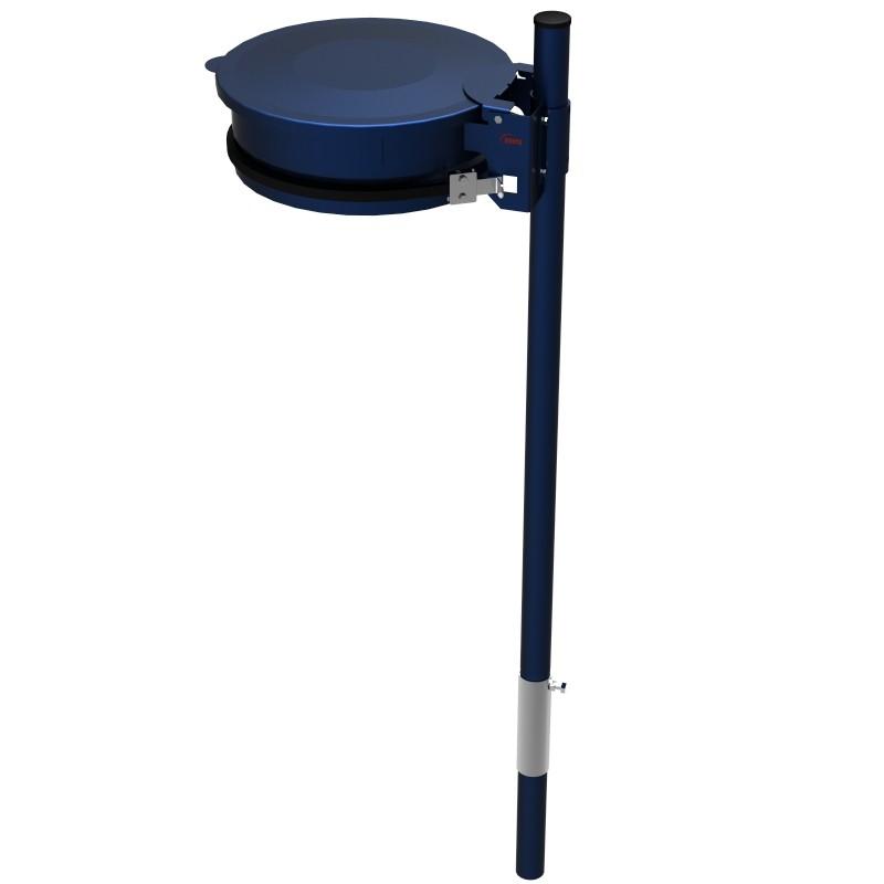 Support sac poubelle avec couvercle - tube Ø50 mm - acier peint - pour sacs 80 à 110L_0