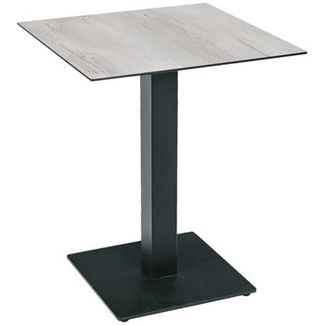 TABLE DE RESTAURANT AUSTRAL GRIS ET NOIR 60 X 60 CM