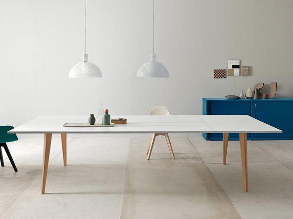 Table de réunion Elvira Wood - plateau en bois mélaminé et pieds en frêne massif_0