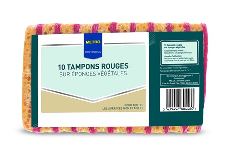 TAMPON ROUGE SUR ÉPONGE (VENDU PAR 10)