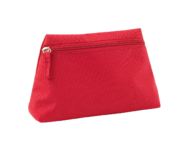 Trousse à maquillage zippée - 600D polyester - Couleur rouge - Poids 36g_0