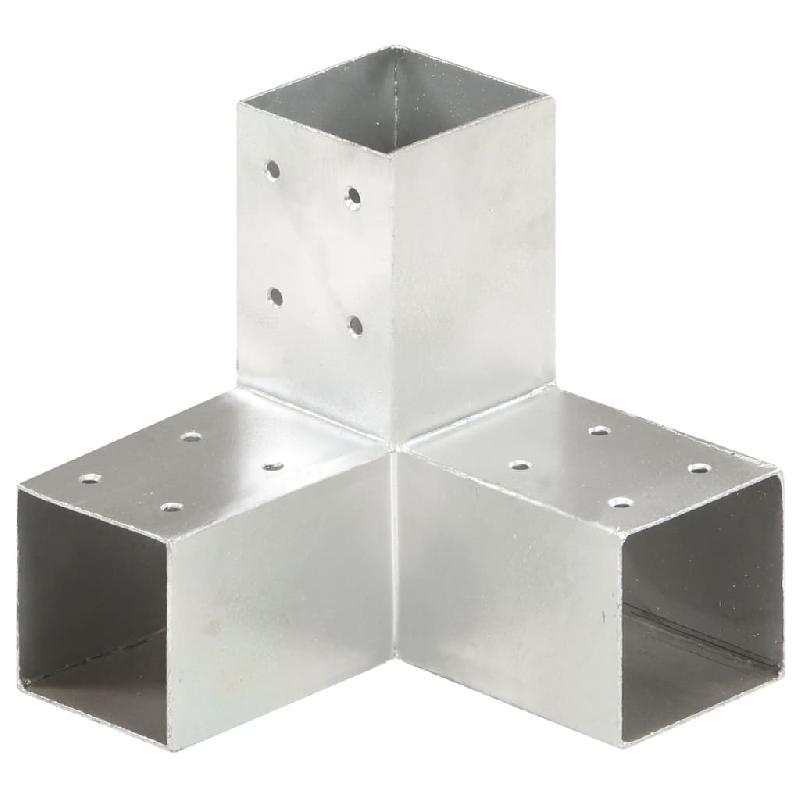 Vidaxl connecteur de poteau forme en y métal galvanisé 71x71 mm 145457_0