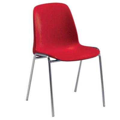 4 chaises coques Séléna rouges_0