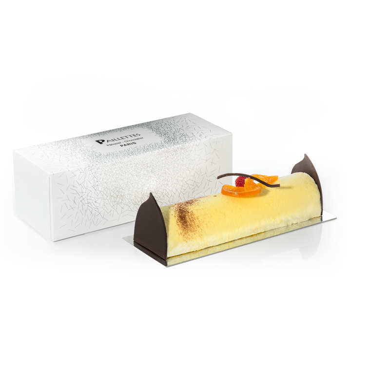 Boîtes alimentaires Noël - Série paillettes - 6 tailles pour bûches et gâteaux longs_0