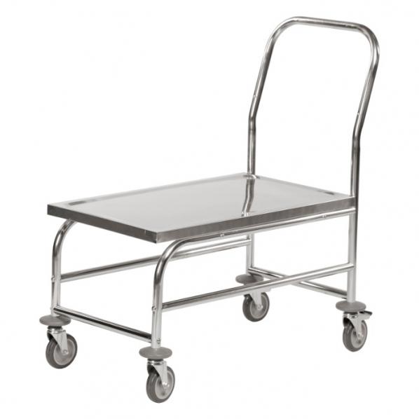 Chariot manuel inox - Classe C2 et C3 - 1 plateau - Charge 100 kg - Marque Rolléco_0