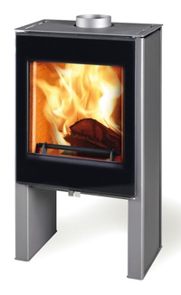 Cinaed - Poêle à bois avec grande vision de flamme - 8kW - Rendement 82.3% - Référence PABCINAED_0