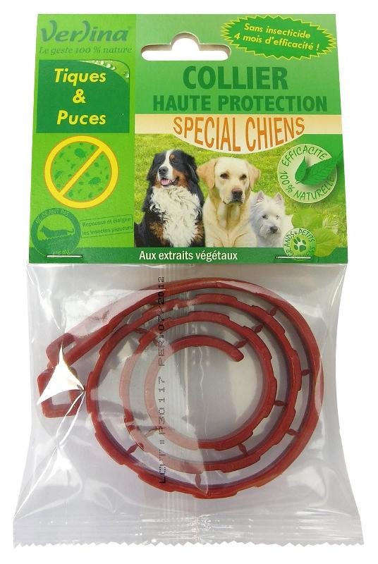 COLLIER INSECTIFUGE TIQUES ET PUCES POUR CHIENS VERLINA