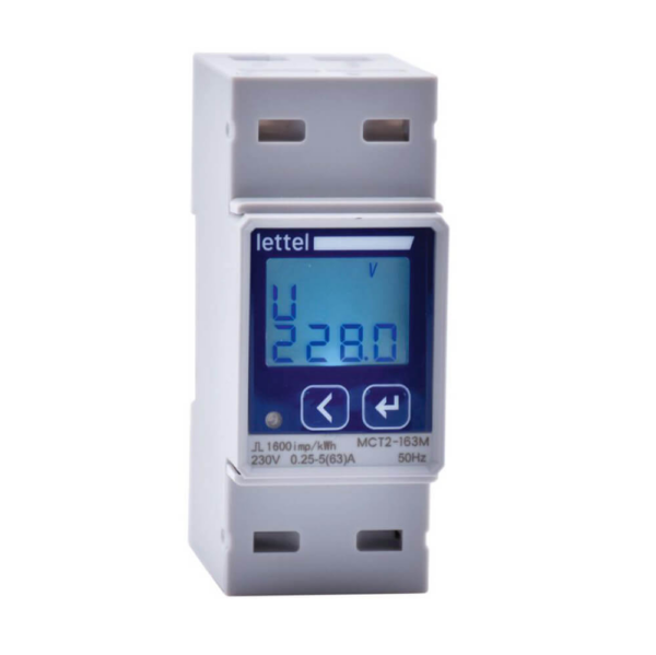 Compteur d'énergie multi-mesures monophasé 100A direct - Communication Mbus - LETTEL - MCT2-1100-MBUS_0