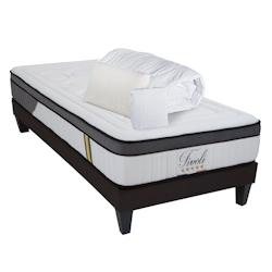 Ensemble  Matelas Mémoire de forme + Sommier + Accessoires 90x190 cm TIVOLI BELLECOUR - blanc 4VP.TI.K15.K.0919_0