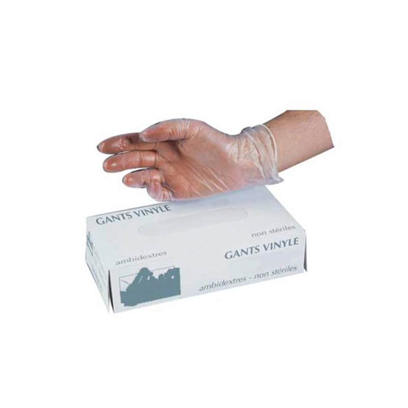 FHC evolupack FHC - 100Pcs - Gant vinyle micro-poudré taille M 4,2 gr - Conforme à la règlementation REACH 240x95mm - M transparent plastique FHC28_0