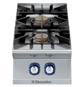 Fourneau gaz top HP 2 feux vifs 400 mm (2x 10 kW) - acier inoxydable - allumage manuel - 391001_0