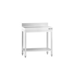 GGM Gastro Tables Inox de Travail Premium avec Dosseret et Etagère - Profondeur 600 mm - ATK66A - 4063326066903_0