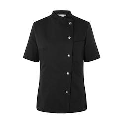 Karlowsky - Veste de cuisine femme manches courtes, coupe près du corps, noire, taille 42_0