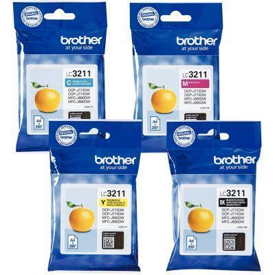 Lot de 4 cartouches d'encre Brother LC3211VAL - Noir, Cyan, Magenta et Jaune_0