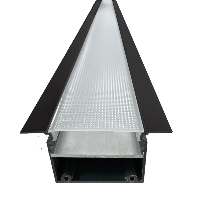 Profilé XL en aluminium de haute qualité à encastrer pour ruban LED - 3 coloris - 36mm de hauteur, 53mm de largeur, 2m de longueur_0